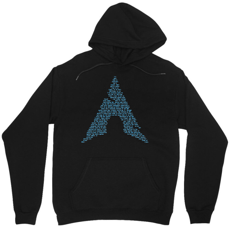 Arch Gnulinux Richard Stallman Interject Pasta Unisex Hoodie by cm-arts | Artistshot