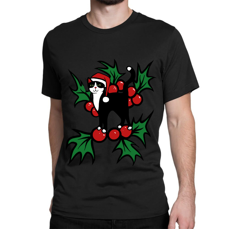 Tuxedo Cat Christmas Tuxedo Cat Christmas Classic T-shirt | Artistshot