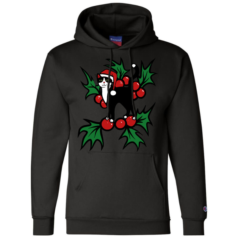 Tuxedo Cat Christmas Tuxedo Cat Christmas Champion Hoodie | Artistshot