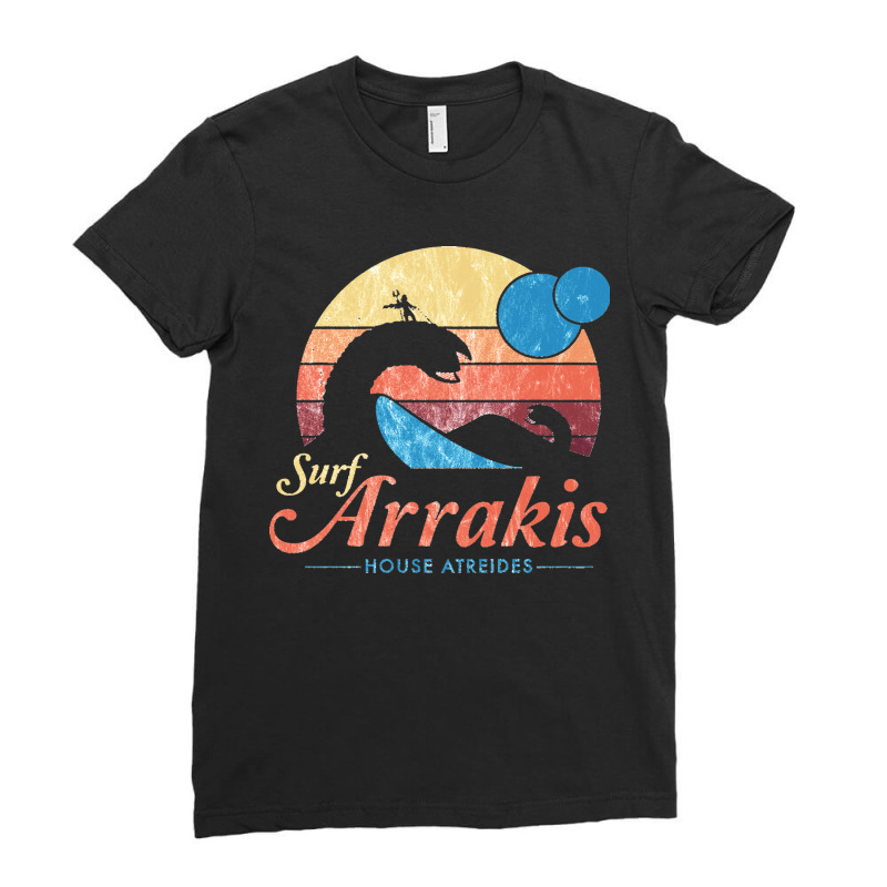 Arrakis Vintage Distressed Surf Ladies Fitted T-Shirt by cm-arts | Artistshot