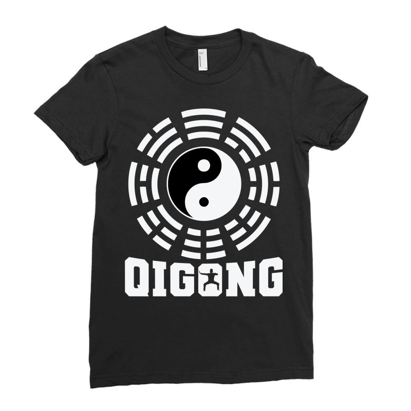 Meditation Qigong Yin And Yang Sweatshirt Ladies Fitted T-Shirt by cm-arts | Artistshot