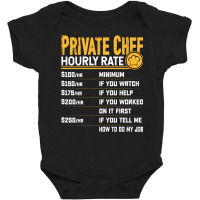 Private Chef Hourly Rate Funny Private Cook Culinary Cooking Long Slee Baby Bodysuit | Artistshot