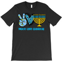 Peace Love Hanukkah Leopard Hanukkah Menorah Jewish T-shirt | Artistshot