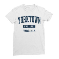 Yorktown Virginia Va Vintage Athletic Sports Design Long Sleeve T Shir Ladies Fitted T-shirt | Artistshot