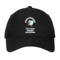 Read Fantasy Pet Cats Fight Dragons Knight Fun Reading Adjustable Cap | Artistshot