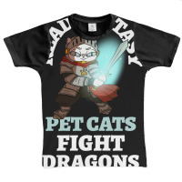 Read Fantasy Pet Cats Fight Dragons Knight Fun Reading Graphic Youth T-shirt | Artistshot