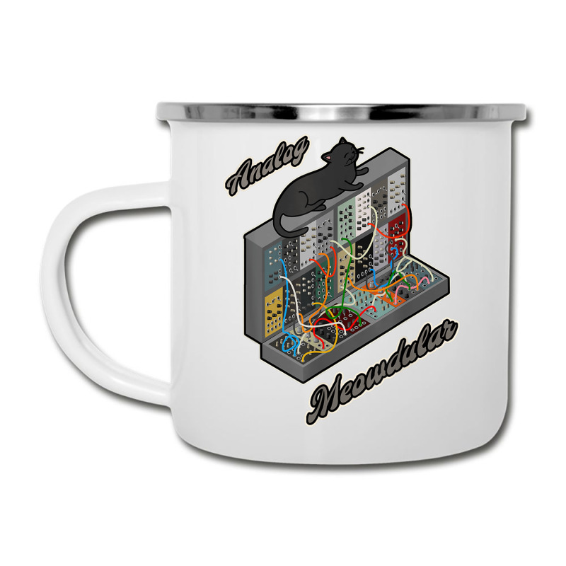 Cat On Analog Modular Synth Funny Synthesizer Camper Cup | Artistshot