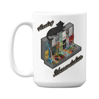 Cat On Analog Modular Synth Funny Synthesizer 15 Oz Coffee Mug | Artistshot