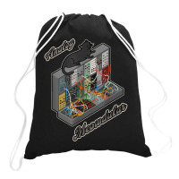 Cat On Analog Modular Synth Funny Synthesizer Drawstring Bags | Artistshot