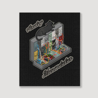 Cat On Analog Modular Synth Funny Synthesizer Portrait Canvas Print | Artistshot