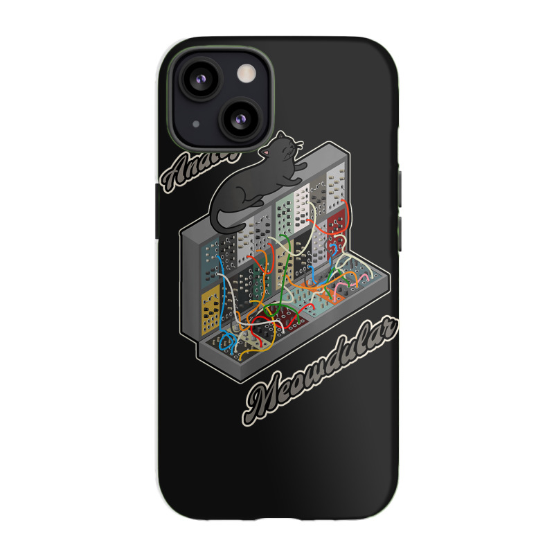 Cat On Analog Modular Synth Funny Synthesizer Iphone 13 Case | Artistshot