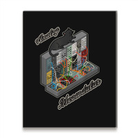 Cat On Analog Modular Synth Funny Synthesizer Metal Print Vertical | Artistshot