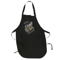 Cat On Analog Modular Synth Funny Synthesizer Full-length Apron | Artistshot