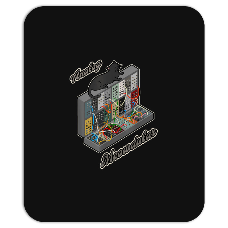 Cat On Analog Modular Synth Funny Synthesizer Mousepad | Artistshot