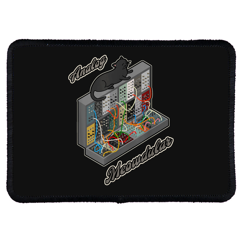 Cat On Analog Modular Synth Funny Synthesizer Rectangle Patch | Artistshot