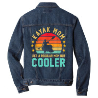 Kayak Mom Like A Regular Mom But Cooler Canoe Rowing Row T Shirt Men Denim Jacket | Artistshot