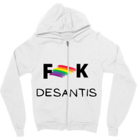 F Desantis - Censored With A Gay Pride Flag (black) Zipper Hoodie | Artistshot