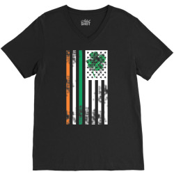 irish american flag ireland shamrock st. patricks paddys day t shirt V-Neck Tee | Artistshot