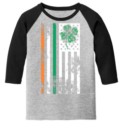 irish american flag ireland shamrock st. patricks paddys day t shirt Youth 3/4 Sleeve | Artistshot