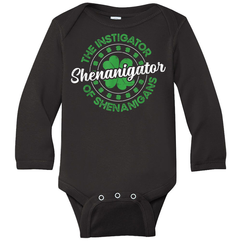 The Instigator Of Shenanigans Shenanigator T Shirt Long Sleeve Baby Bodysuit by cm-arts | Artistshot