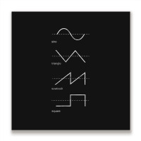 Synthesizer Audiowaves Analog Synth Sound Vintage Metal Print Square | Artistshot