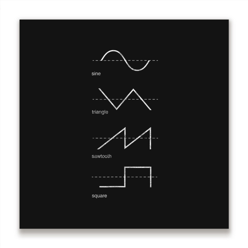 Synthesizer Audiowaves Analog Synth Sound Vintage Metal Print Square | Artistshot