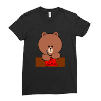 Brown Bear Cony Bunny Rabbit Love Letter Ladies Fitted T-shirt | Artistshot