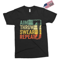 Aim Throw Swear Repeat Hatchet Vintage Axe Throwing Exclusive T-shirt | Artistshot