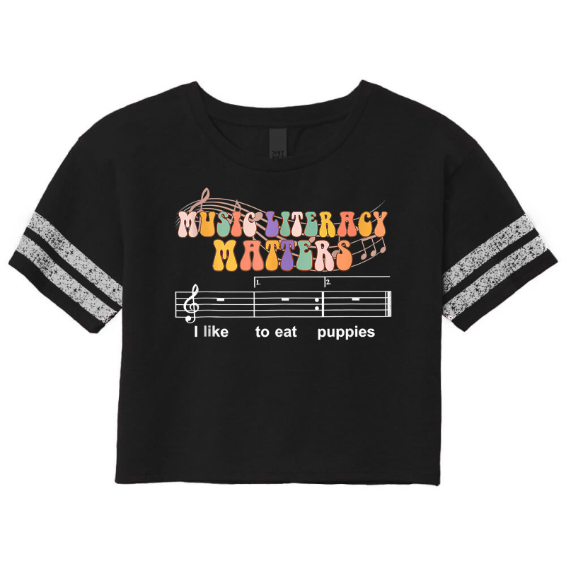 Music Literacy Matters I Like To Eat Puppies Tank Top Scorecard Crop Tee by cm-arts | Artistshot