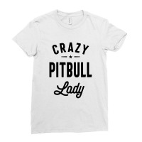 Womens Crazy Pitbull Lady Funny Pitbull Mom Ladies Fitted T-shirt | Artistshot