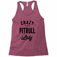 Womens Crazy Pitbull Lady Funny Pitbull Mom Racerback Tank | Artistshot