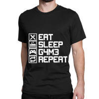 Eat Sleep Game Repeat Funny Leetcode Leet Gift Classic T-shirt | Artistshot