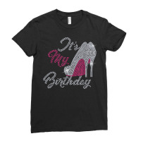 Woman It's My Birthday Bling Rhinestone High Hell Girl Party Ladies Fitted T-shirt | Artistshot