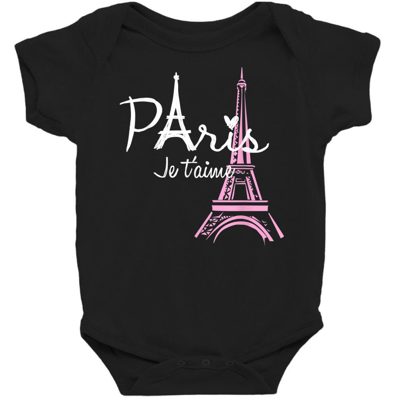 I Love Paris Eiffel Tower France T Shirt French Souvenir Baby Bodysuit by muwicaneme | Artistshot