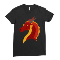 Red Fire Dragon Ladies Fitted T-shirt | Artistshot