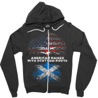 American Raised With Scottish Roots Scotland Zipper Hoodie | Artistshot