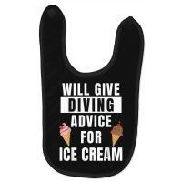 Diving Advice For Ice Cream Water Sports Funny Scuba Diver Baby Bibs | Artistshot