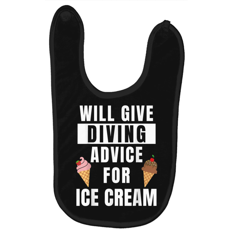 Diving Advice For Ice Cream Water Sports Funny Scuba Diver Baby Bibs by Garnet | Artistshot