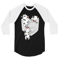 Cow Pocket Funny Milk Cow In A Bag Tee 3/4 Sleeve Shirt | Artistshot