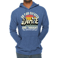 Mens So God Created Derick   Name Derick Birthday T Shirt Lightweight Hoodie | Artistshot