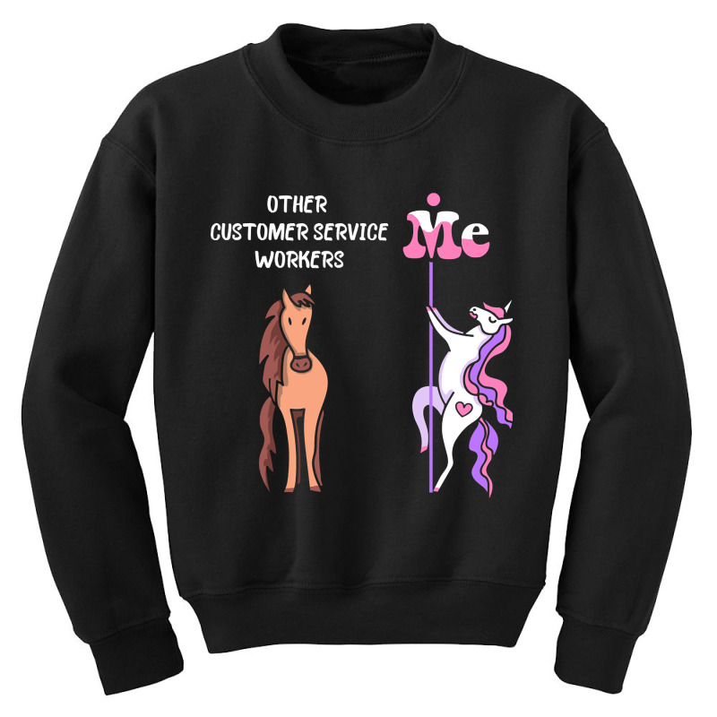 Other Customer Service Workers Me Tee Unicorn Customer Service Worker Youth Sweatshirt | Artistshot