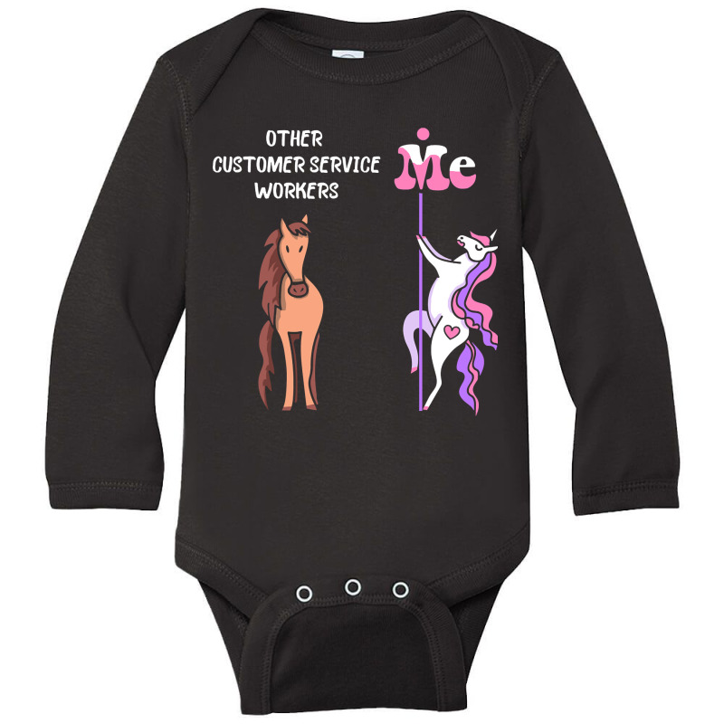 Other Customer Service Workers Me Tee Unicorn Customer Service Worker Long Sleeve Baby Bodysuit | Artistshot