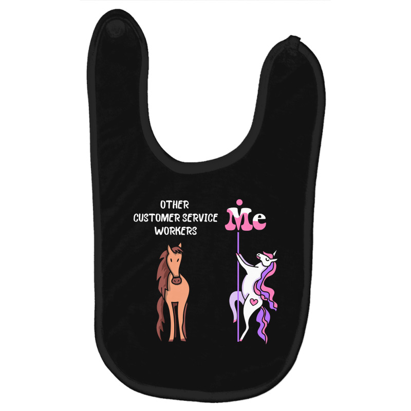 Other Customer Service Workers Me Tee Unicorn Customer Service Worker Baby Bibs | Artistshot