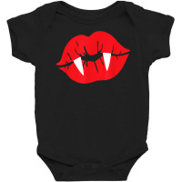 Vampire Kiss With Fangs Funny Halloween Costume Baby Bodysuit | Artistshot