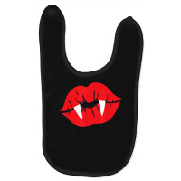 Vampire Kiss With Fangs Funny Halloween Costume Baby Bibs | Artistshot