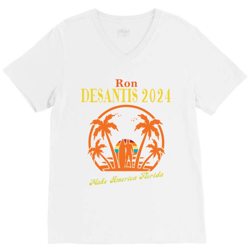 Ron Desantis For President 2024 Conservative V-neck Tee | Artistshot