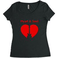 Heart & Soul Guitar Icon Red Print Graphics Design Women's Triblend Scoop T-shirt | Artistshot