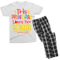 Principal Loves Her School Principal Headmaster Headmistress T Shirt Men's T-shirt Pajama Set | Artistshot