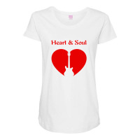 Heart & Soul Guitar Icon Red Print Graphics Design Maternity Scoop Neck T-shirt | Artistshot