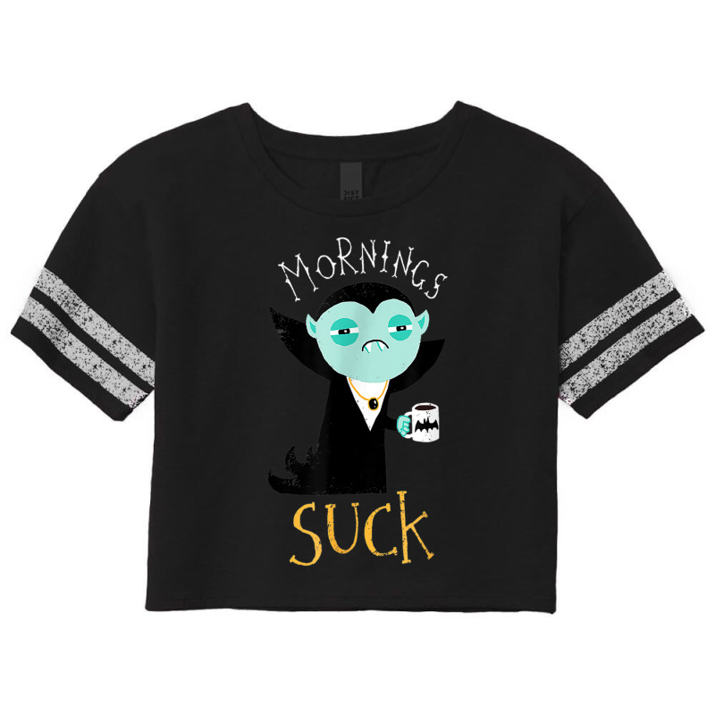 Cute Dracula Vampire Morning Suck Coffee Halloween Costume Scorecard Crop Tee by JusticePeck | Artistshot